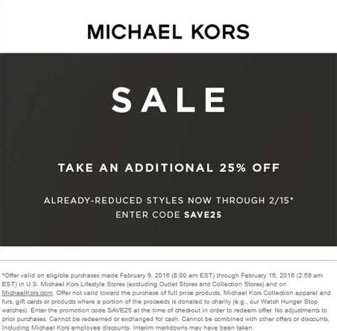 michael kors promo code online|michael kors extra discount code.